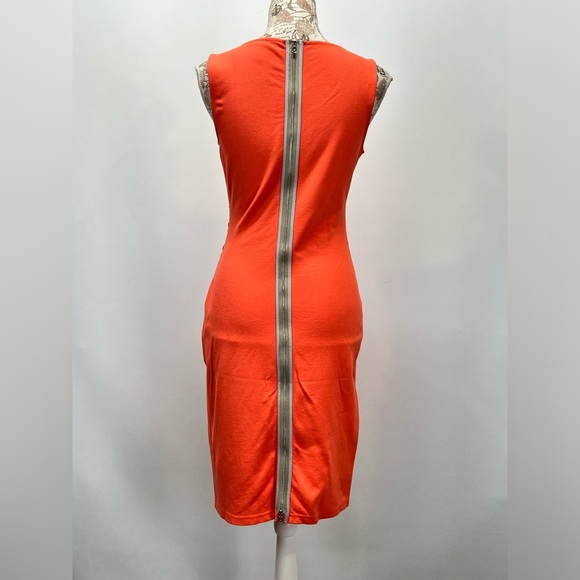 KENNETH COLE Orange ruched waist sheath dress size 6. - Picture 6 of 15